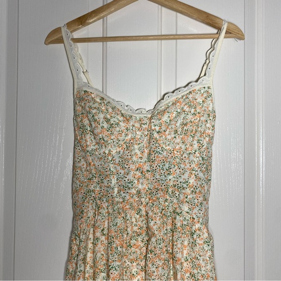 ASTR NWOT Yamila Corset Floral Midi Dress Green Size Small S Romantic Feminine - Picture 3 of 15